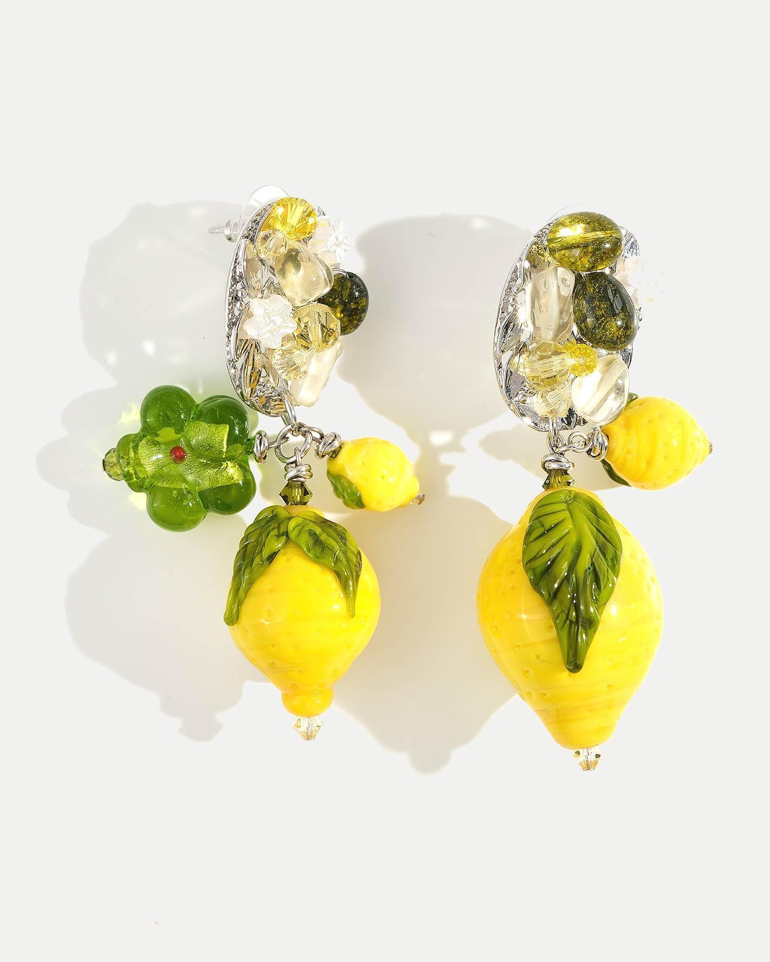Серьги со стеклянными лимонами лэмпворк COFFEE X LEMONS (shop_cxl_1150.jpg) Серьги со стеклянными лимонами лэмпворк COFFEE X LEMONS