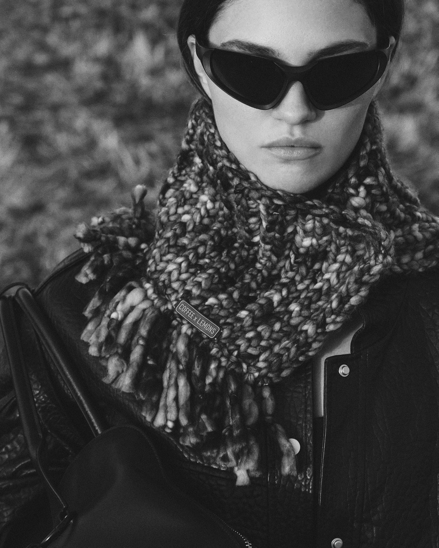 Голубой шарф теплый от COFFEE x LEMONS