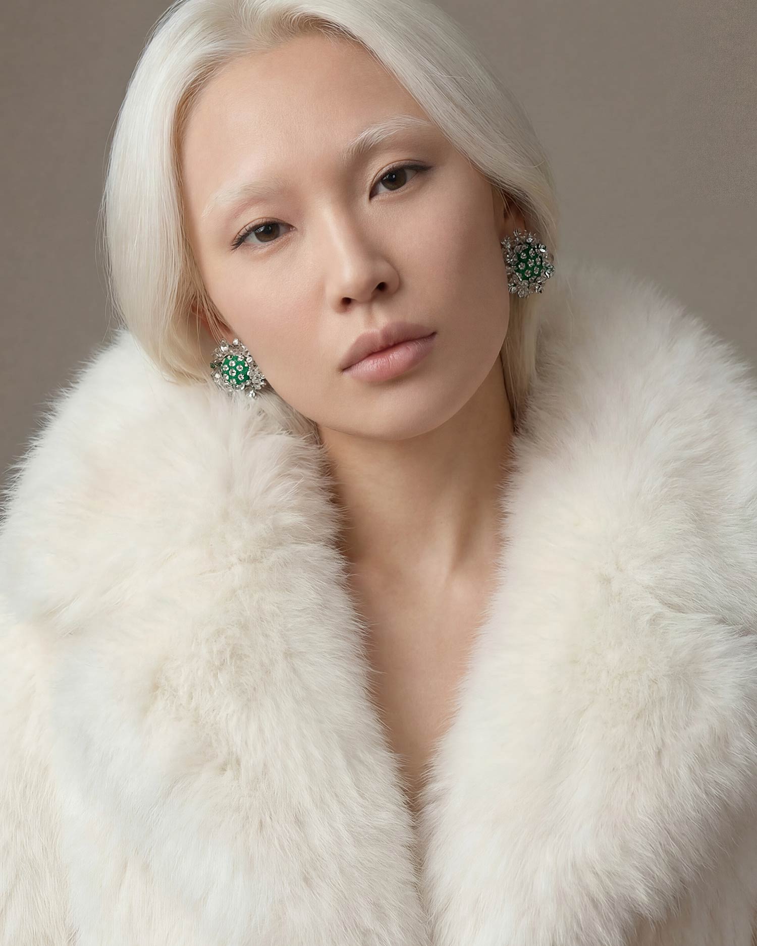 Зеленые блестящие серьги с камнями COFFEE X LEMONS