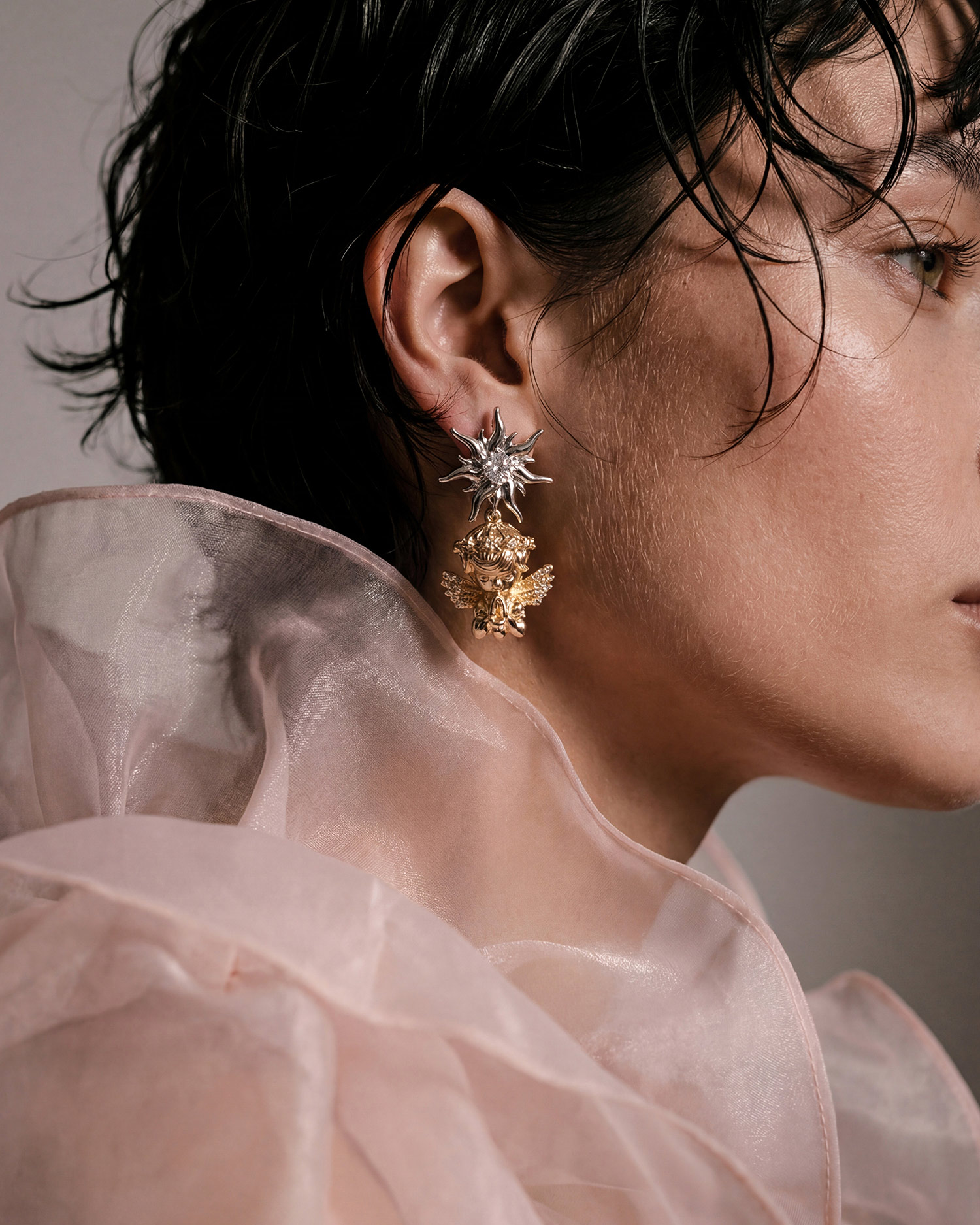 Серьги ANGELS с подвеской в виде ангела COFFEE x LEMONS