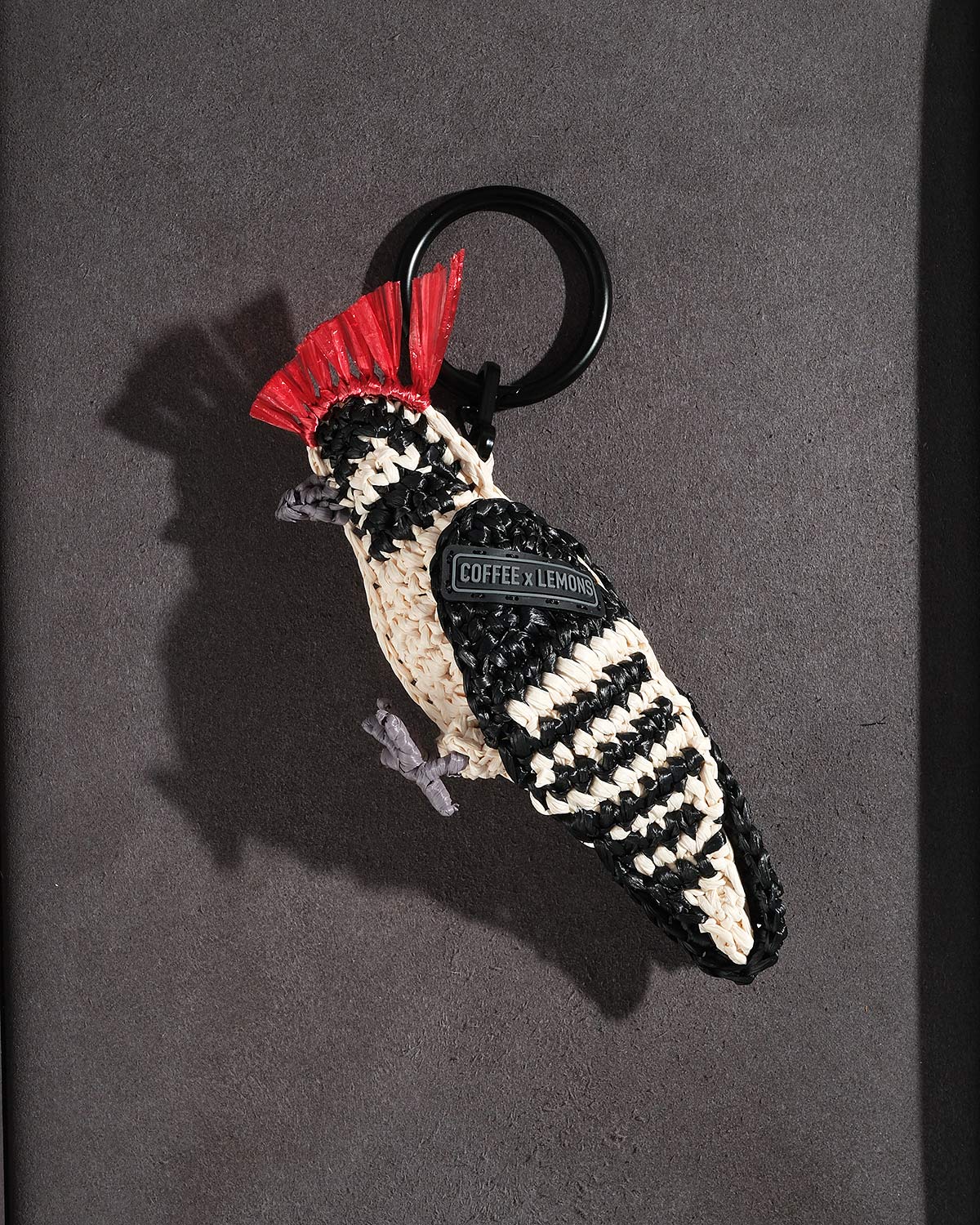 Вязаный брелок птица дятел COFFEE x LEMONS
