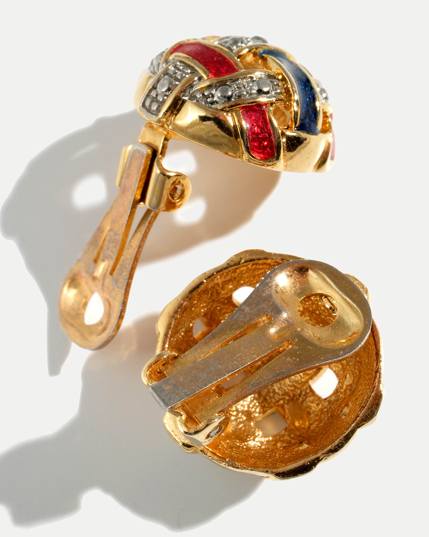 Винтажные клипсы 80-х годов круглые