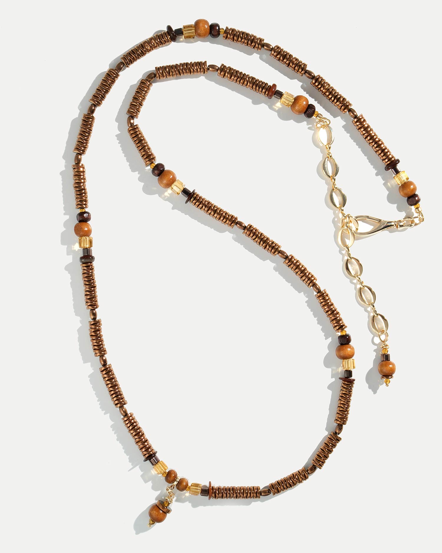 Колье ручной работы из коричневого гематита COFFEE x LEMONS