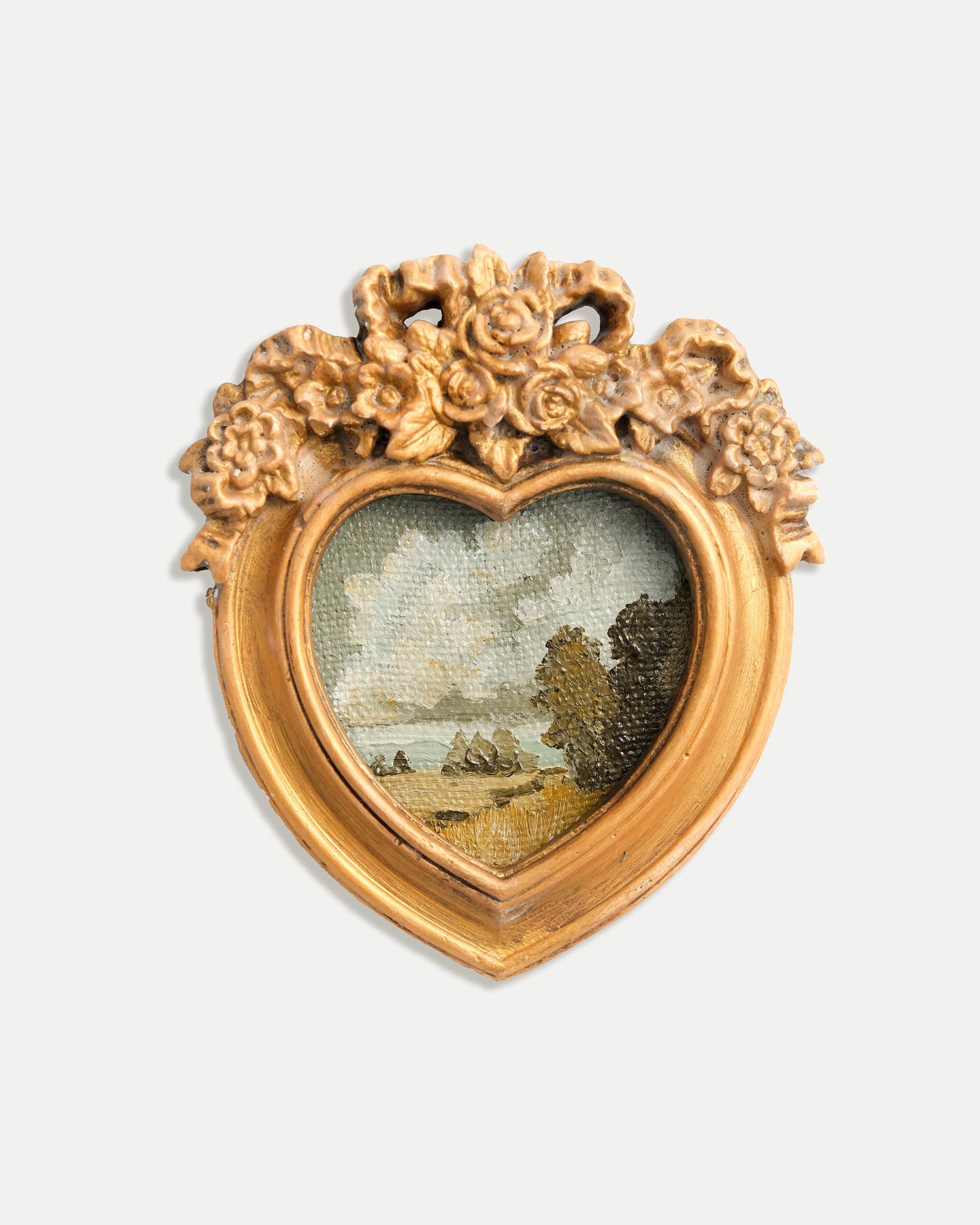 Миниатюрная картина маслом пейзаж