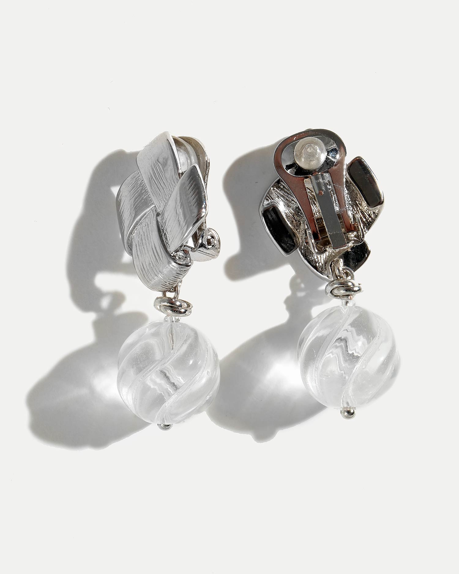 Дизайнерские серебряные клипсы с хрусталем от COFFEE x LEMONS