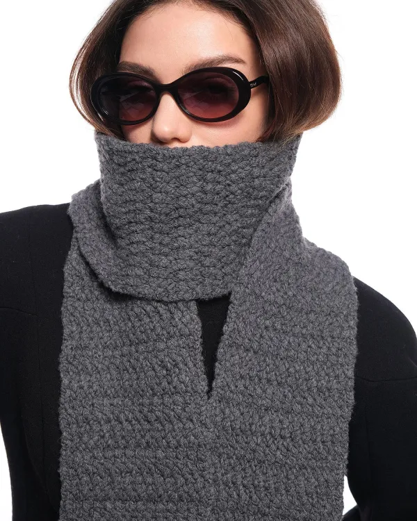 Плотный серый дизайнерский шарф COURCHEVEL 60s GREY от COFFEE x LEMONS 