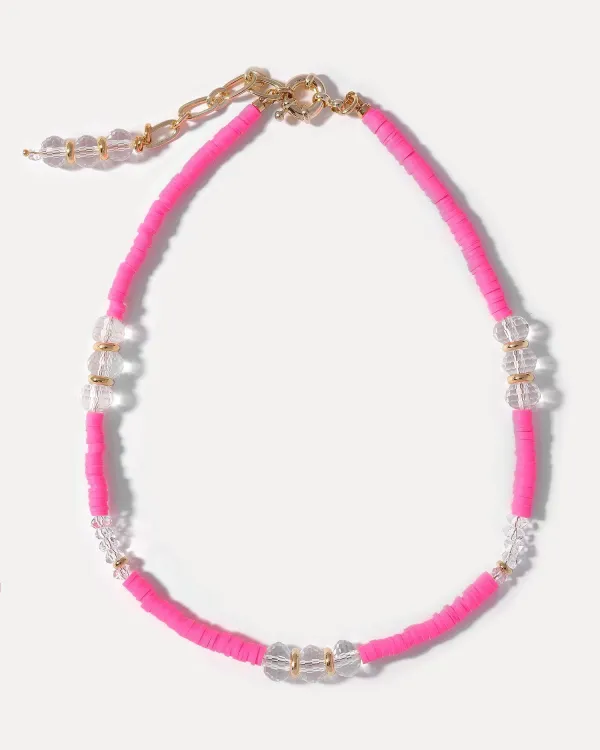 Колье Pink Neon из горного хрусталя, каучука от coffeexlemons