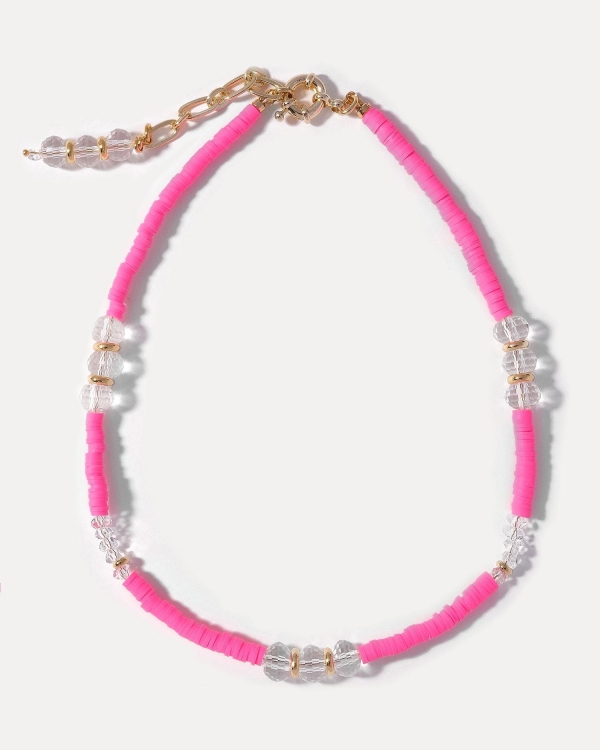 Колье Pink Neon из горного хрусталя, каучука от coffeexlemons