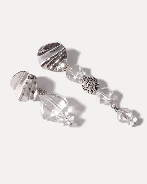 Серебряные серьги CRYSTAL SILVER кофелемонс