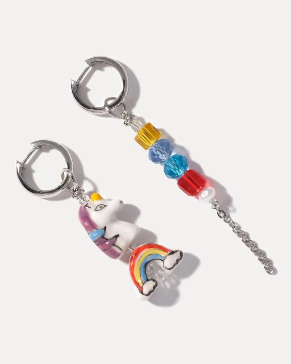 Серьги с единорогом RAINBOW UNICORN 