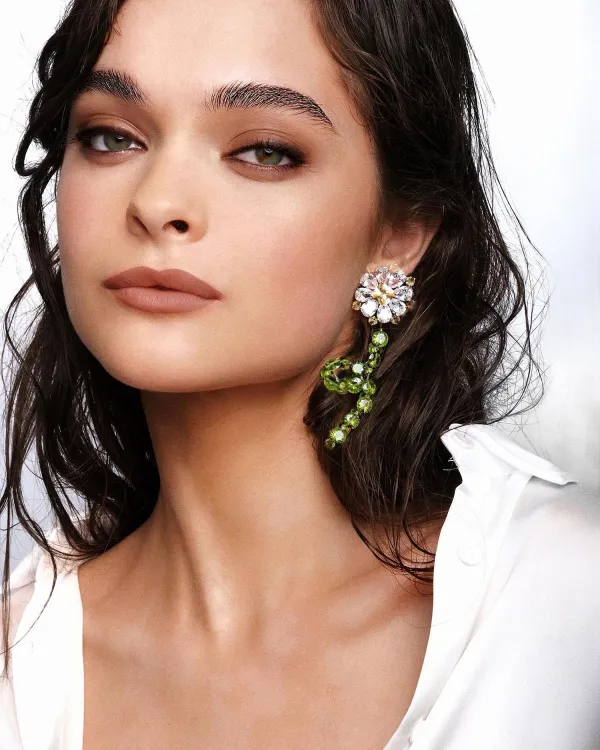 Серьги в виде цветка CRYSTAL CHAMOMILE