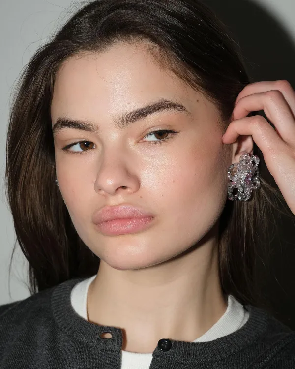 Серьги с фианитами RIZ COFFEE x LEMONS из кристаллов Swarovski 