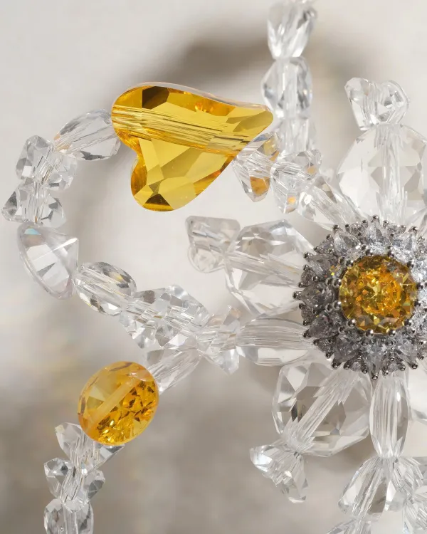 Кольцо YELLOW HEART с желтым сердечком и камнями Swarovski от COFFEE x LEMONS