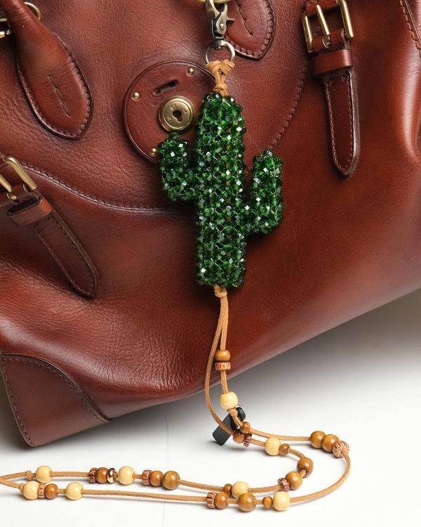 БРЕЛОК с кактусом на сумку KEYCHAIN CACTUS DARK