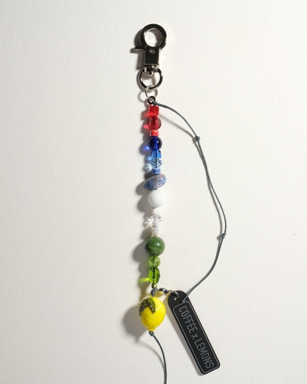 Украшение на сумку с лимоном сребряный COFFEE X LEMONS CAPRI KEYCHAIN SILVER