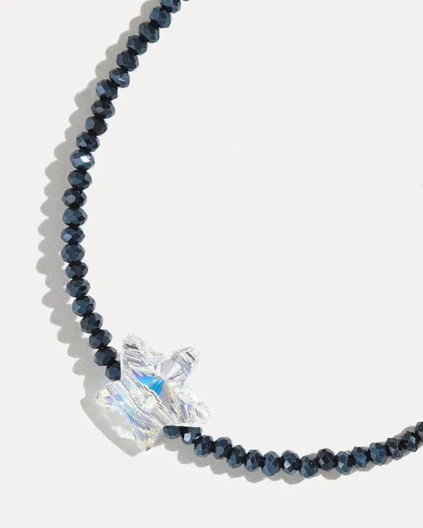 Черный браслет со звездой из кристаллов swarovski МУРМАНСК от COFFEE x LEMONS