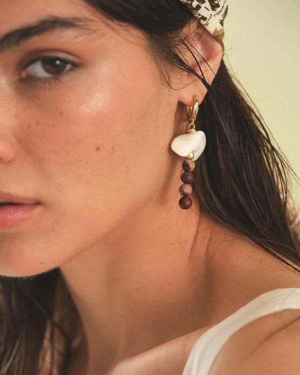 серьги с перламутром  COFFEE X LEMONS JEWELRY