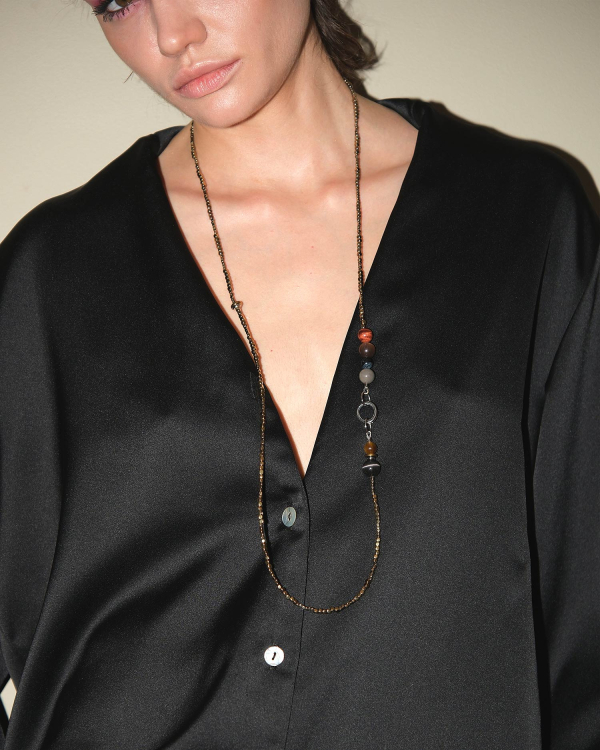 Колье COFFEE X LEMONS с натуральными камнями