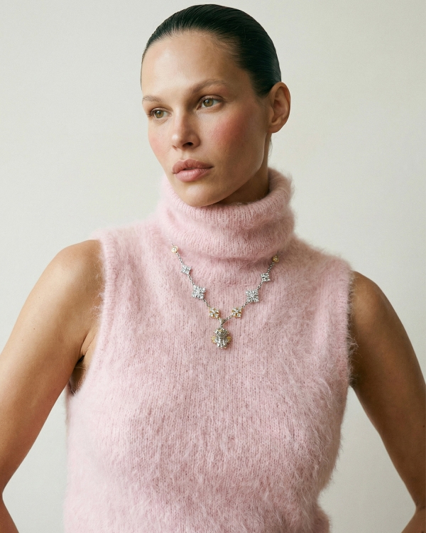 Серебряное колье с ангелом и звездой COFFEE x LEMONS