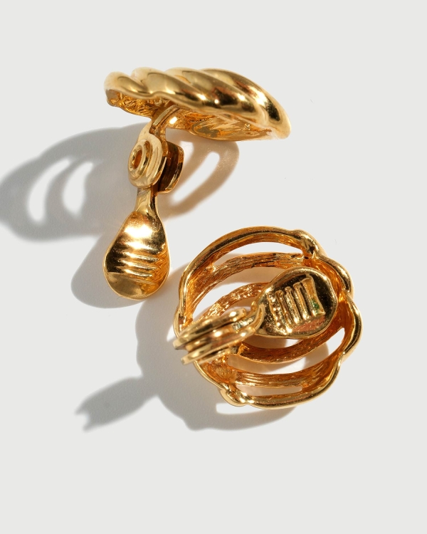 Скульптурные винтажные клипсы Monet