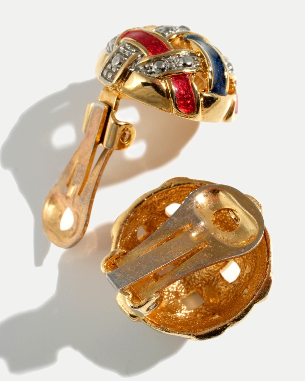 Винтажные клипсы 80-х годов круглые