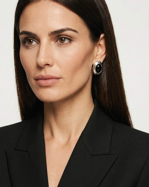 Винтажные клипсы Napier серебряные 