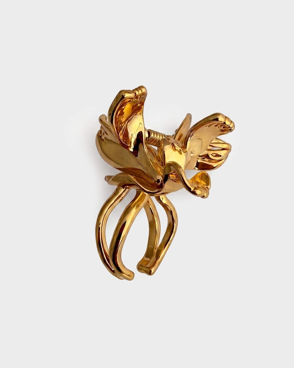 Массивное кольцо в виде цветка Ириса by COFFEE x LEMONS