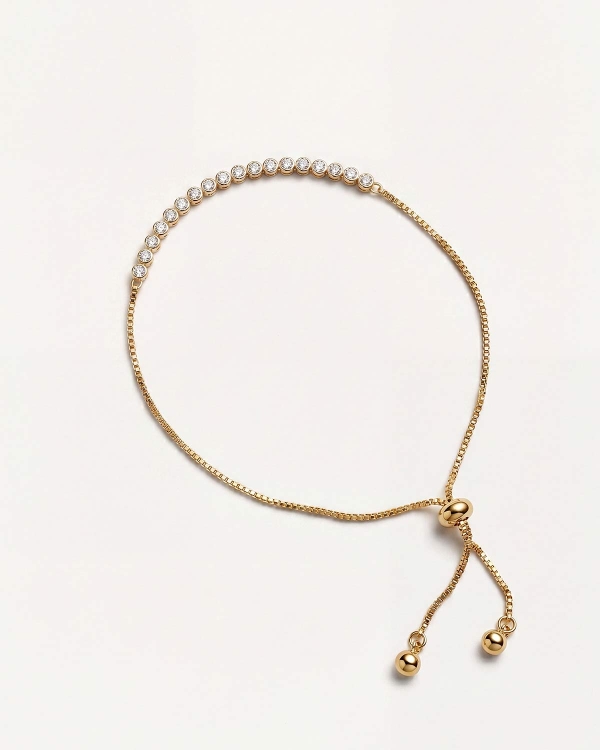 Теннисный браслет в золотом цвете от COFFEE x LEMONS