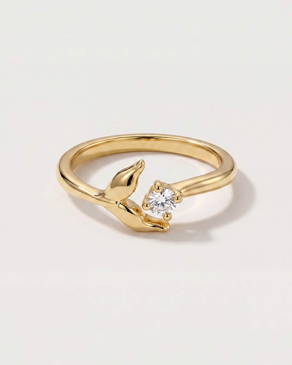 Золотое кольцо с фианитатом на фалангу