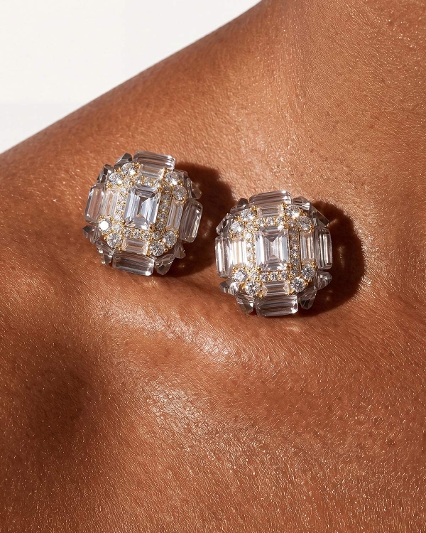 серьги с камнями КофеЛемонс